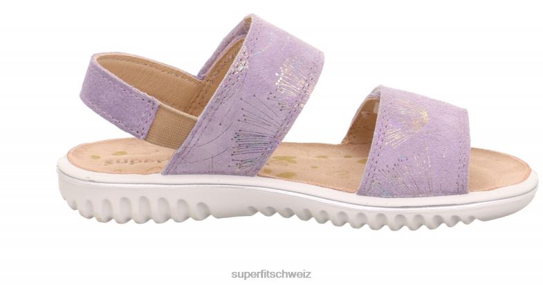 Kleinkinder Sandalen 44B2D645 Superfit sparkle - Sandale mit Klettverschluss lila