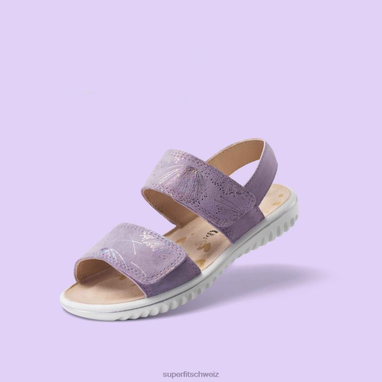 Kleinkinder Sandalen 44B2D645 Superfit sparkle - Sandale mit Klettverschluss lila