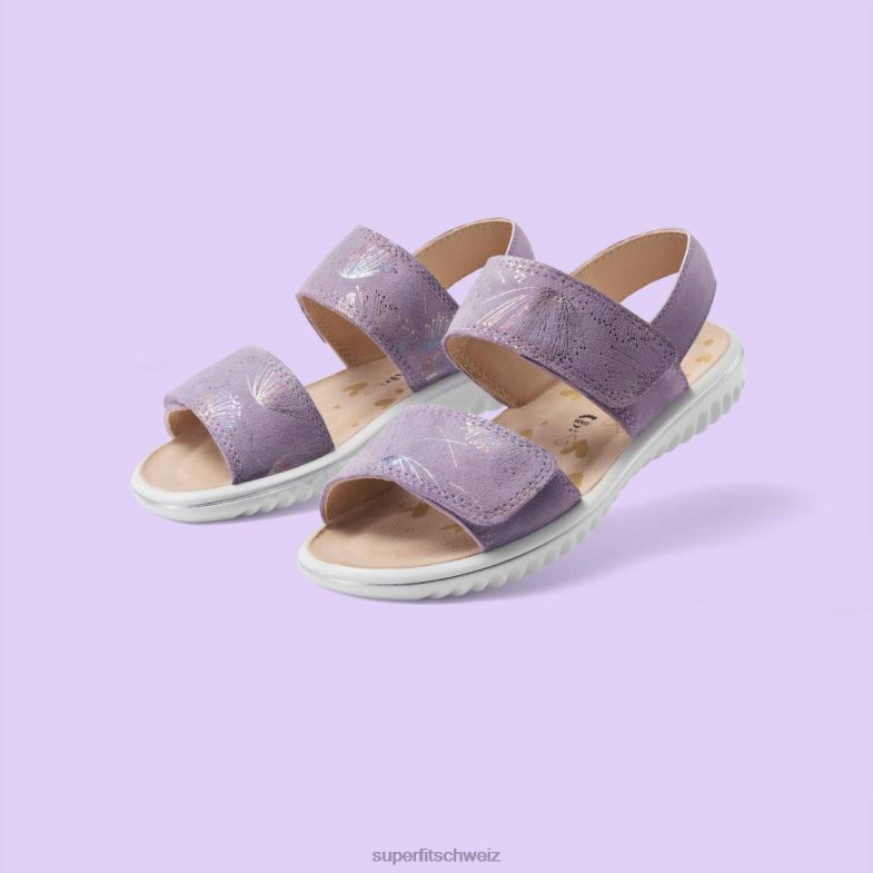 Kleinkinder Sandalen 44B2D645 Superfit sparkle - Sandale mit Klettverschluss lila
