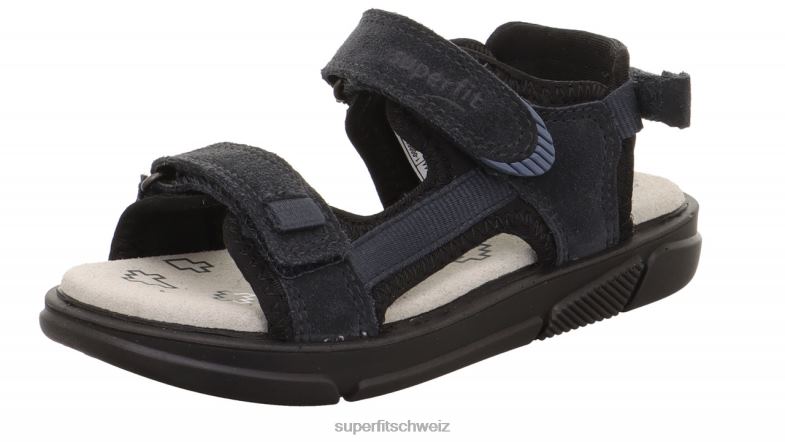 Kleinkinder Sandalen 44B2D646 Superfit Pixie - Sandale mit Klettverschluss grau schwarz