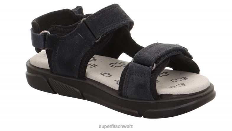 Kleinkinder Sandalen 44B2D646 Superfit Pixie - Sandale mit Klettverschluss grau schwarz