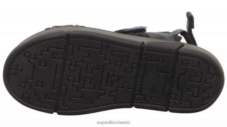 Kleinkinder Sandalen 44B2D646 Superfit Pixie - Sandale mit Klettverschluss grau schwarz
