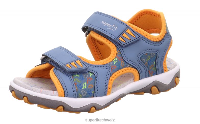 Kleinkinder Sandalen 44B2D647 Superfit Mike 3.0 – Sandale mit Klettverschluss blau/orange