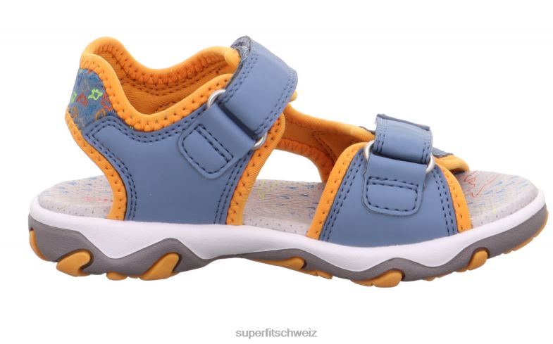 Kleinkinder Sandalen 44B2D647 Superfit Mike 3.0 – Sandale mit Klettverschluss blau/orange