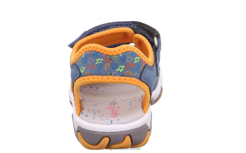 Kleinkinder Sandalen 44B2D647 Superfit Mike 3.0 – Sandale mit Klettverschluss blau/orange