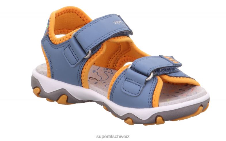Kleinkinder Sandalen 44B2D647 Superfit Mike 3.0 – Sandale mit Klettverschluss blau/orange