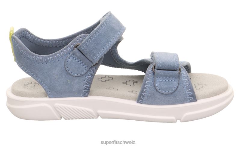 Kleinkinder Sandalen 44B2D650 Superfit Pixie - Sandale mit Klettverschluss Blau Gelb