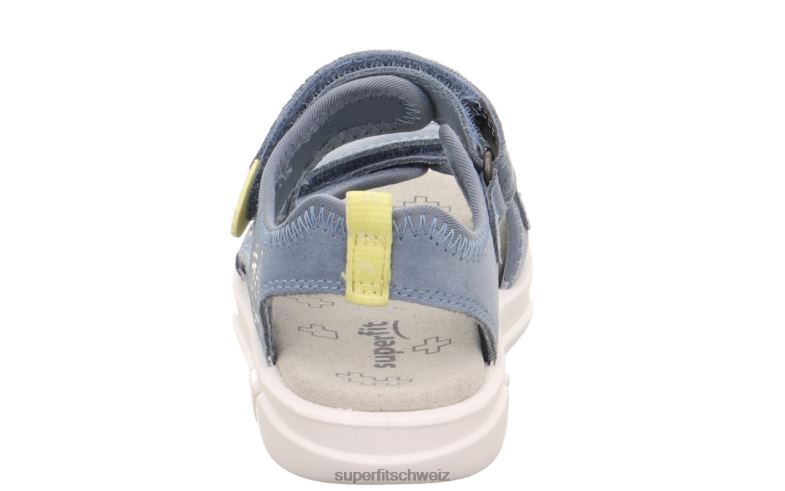 Kleinkinder Sandalen 44B2D650 Superfit Pixie - Sandale mit Klettverschluss Blau Gelb