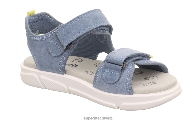 Kleinkinder Sandalen 44B2D650 Superfit Pixie - Sandale mit Klettverschluss Blau Gelb