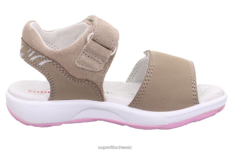 Kleinkinder Sandalen 44B2D651 Superfit Emily – Sandale mit Klettverschluss beige/rosa