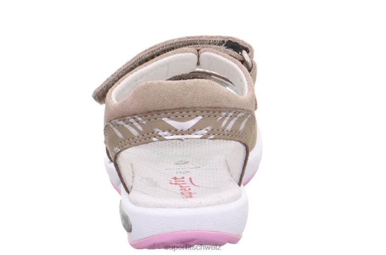 Kleinkinder Sandalen 44B2D651 Superfit Emily – Sandale mit Klettverschluss beige/rosa
