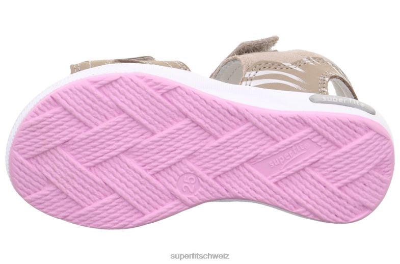 Kleinkinder Sandalen 44B2D651 Superfit Emily – Sandale mit Klettverschluss beige/rosa