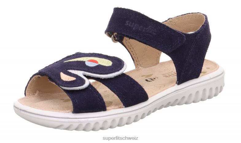 Kleinkinder Sandalen 44B2D652 Superfit sparkle - Sandale mit Klettverschluss Blau