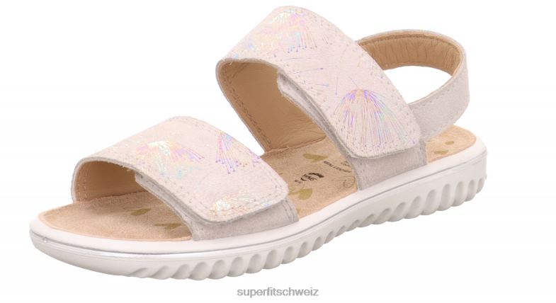 Kleinkinder Sandalen 44B2D656 Superfit sparkle - Sandale mit Klettverschluss Weiss