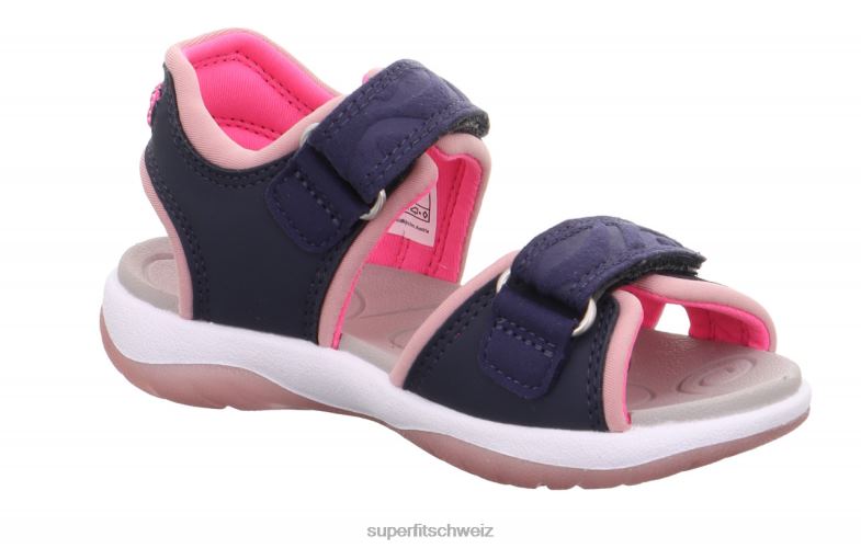 Kleinkinder Sandalen 44B2D657 Superfit sunny - Sandale mit Klettverschluss Blau Rosa