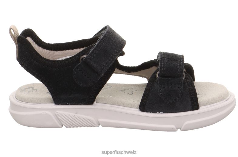 Kleinkinder Sandalen 44B2D659 Superfit Pixie - Sandale mit Klettverschluss grau schwarz