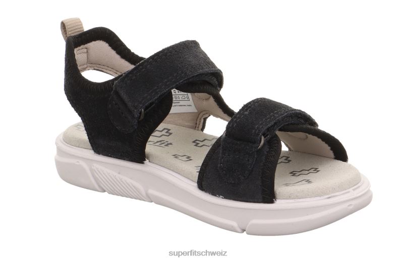 Kleinkinder Sandalen 44B2D659 Superfit Pixie - Sandale mit Klettverschluss grau schwarz