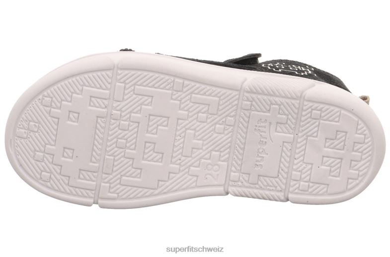 Kleinkinder Sandalen 44B2D659 Superfit Pixie - Sandale mit Klettverschluss grau schwarz