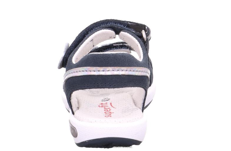 Kleinkinder Sandalen 44B2D662 Superfit Emily – Sandale mit Klettverschluss blau/silber