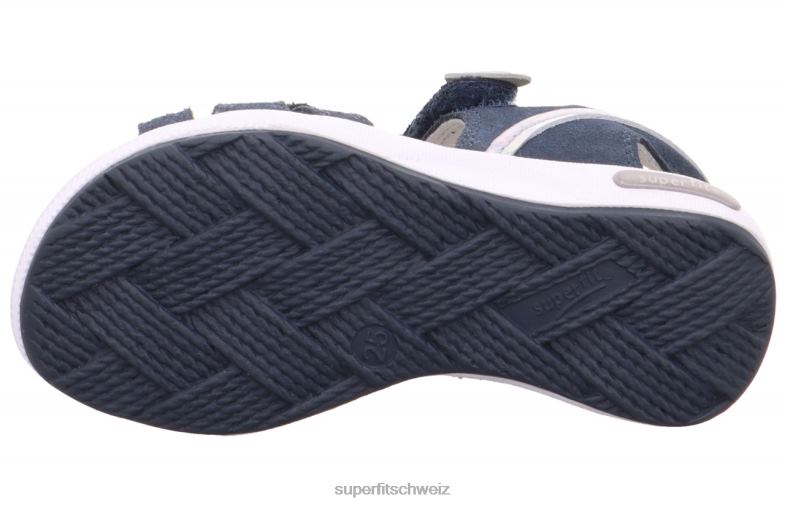 Kleinkinder Sandalen 44B2D662 Superfit Emily – Sandale mit Klettverschluss blau/silber
