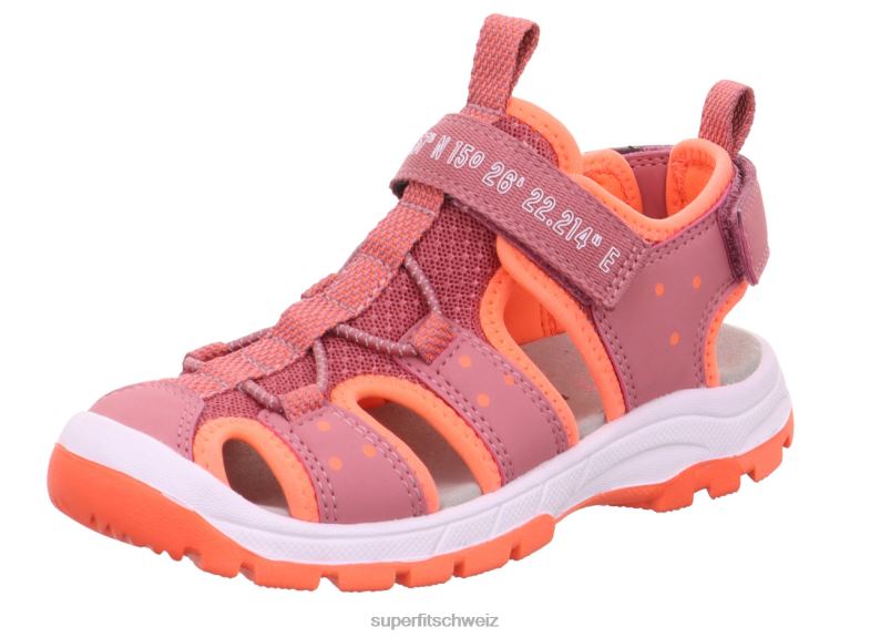 Kleinkinder Sandalen 44B2D664 Superfit Tornado Light - Sandale mit Klettverschluss rosa/orange