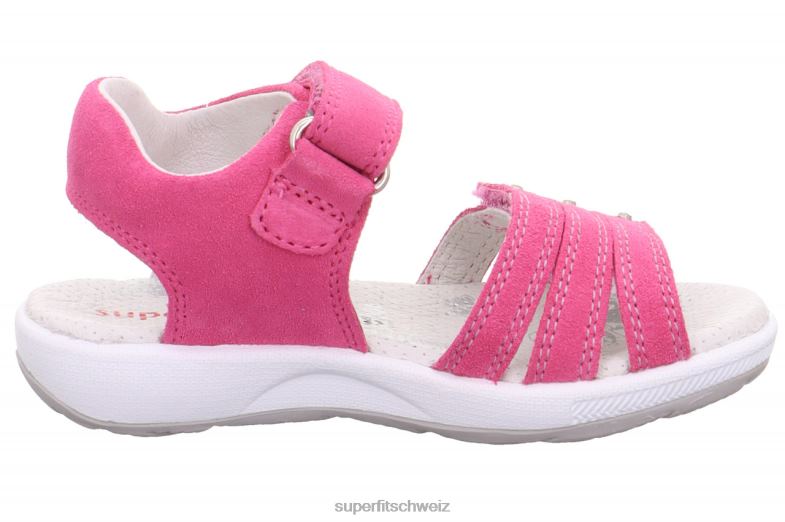 Kleinkinder Sandalen 44B2D667 Superfit Emily – Sandale mit Klettverschluss rosa/silber