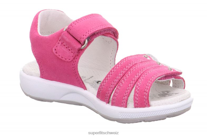 Kleinkinder Sandalen 44B2D667 Superfit Emily – Sandale mit Klettverschluss rosa/silber