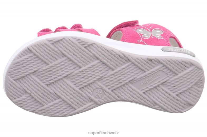 Kleinkinder Sandalen 44B2D667 Superfit Emily – Sandale mit Klettverschluss rosa/silber
