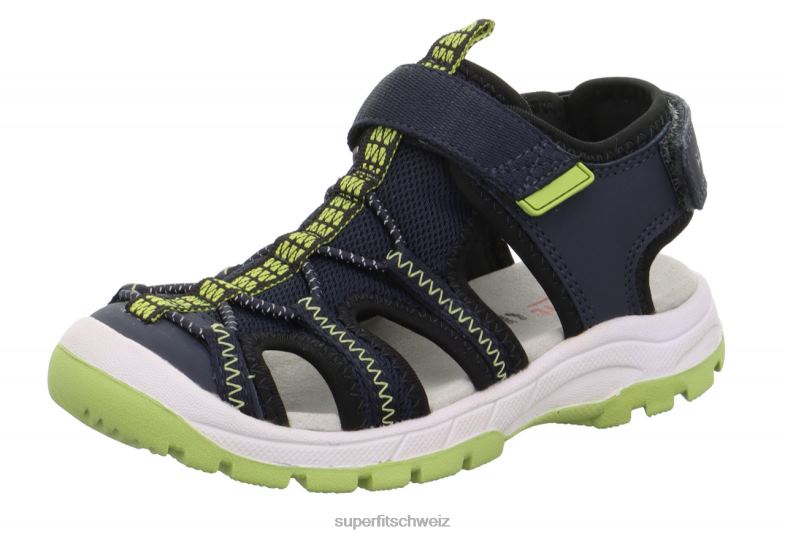 Kleinkinder Sandalen 44B2D668 Superfit Tornado Light - Sandale mit Klettverschluss blau/hellgrün