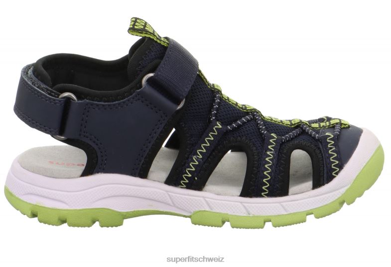 Kleinkinder Sandalen 44B2D668 Superfit Tornado Light - Sandale mit Klettverschluss blau/hellgrün