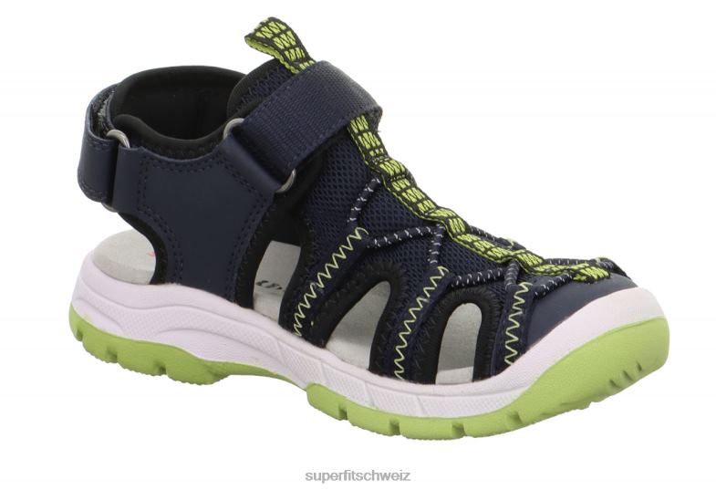 Kleinkinder Sandalen 44B2D668 Superfit Tornado Light - Sandale mit Klettverschluss blau/hellgrün