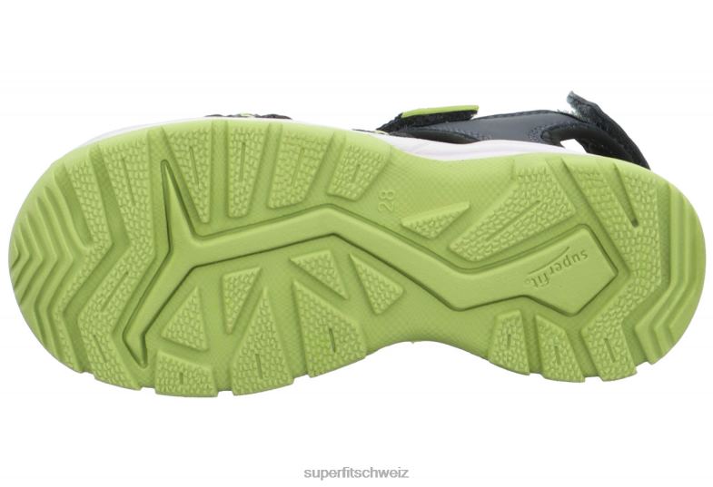 Kleinkinder Sandalen 44B2D668 Superfit Tornado Light - Sandale mit Klettverschluss blau/hellgrün