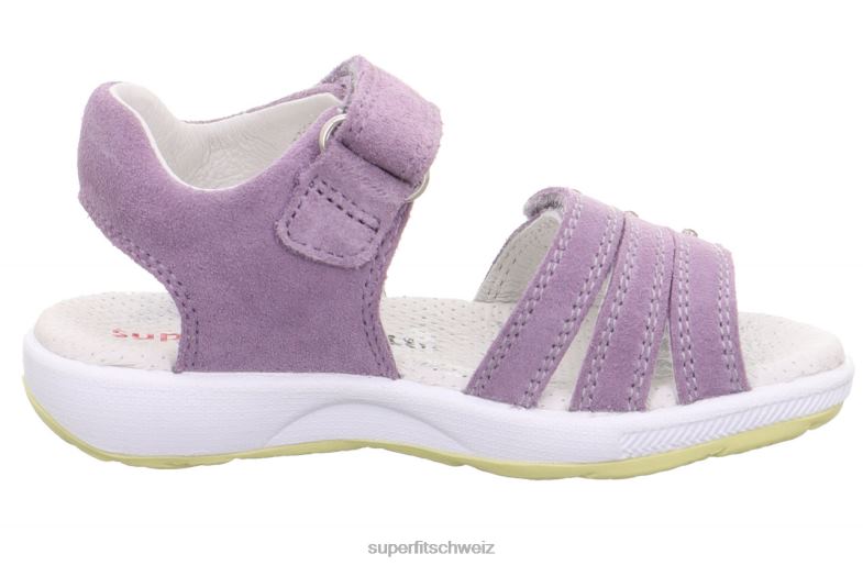 Kleinkinder Sandalen 44B2D669 Superfit Emily – Sandale mit Klettverschluss lila/gelb