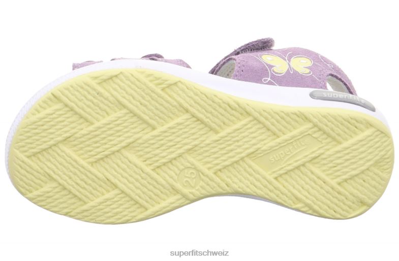 Kleinkinder Sandalen 44B2D669 Superfit Emily – Sandale mit Klettverschluss lila/gelb