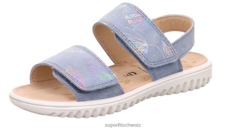 Kleinkinder Sandalen 44B2D673 Superfit sparkle - Sandale mit Klettverschluss Blau