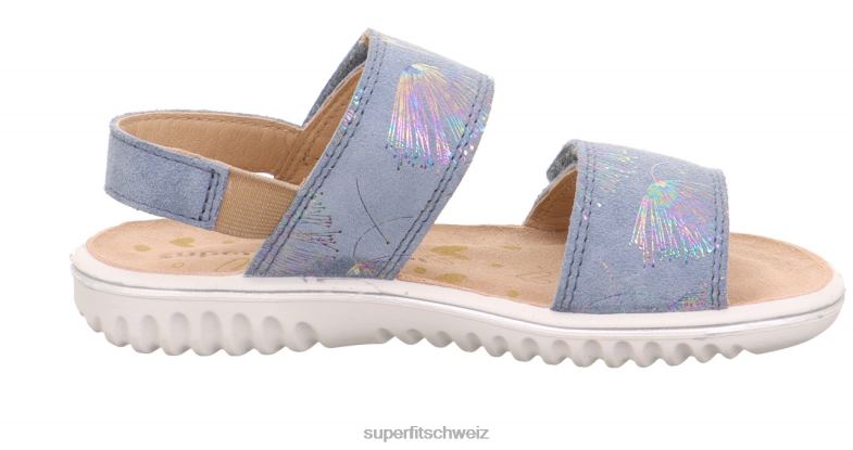Kleinkinder Sandalen 44B2D673 Superfit sparkle - Sandale mit Klettverschluss Blau