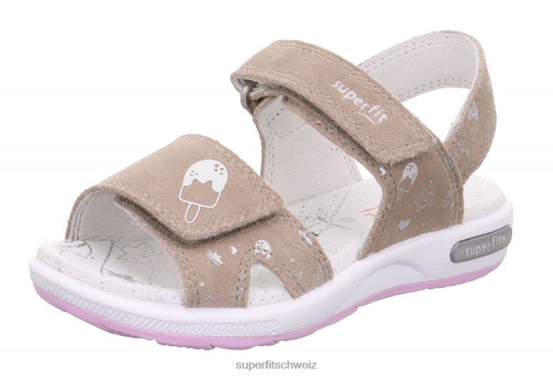 Kleinkinder Sandalen 44B2D675 Superfit Emily – Sandale mit Klettverschluss Beige