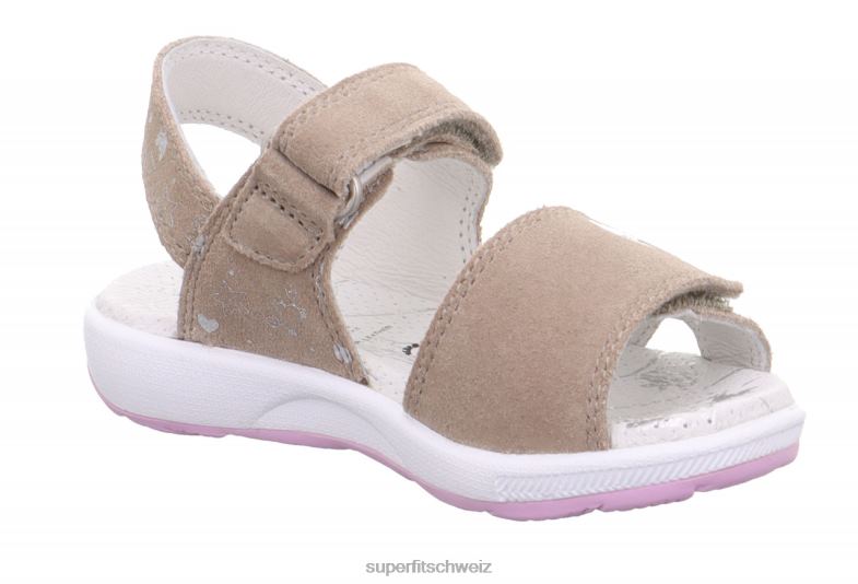 Kleinkinder Sandalen 44B2D675 Superfit Emily – Sandale mit Klettverschluss Beige