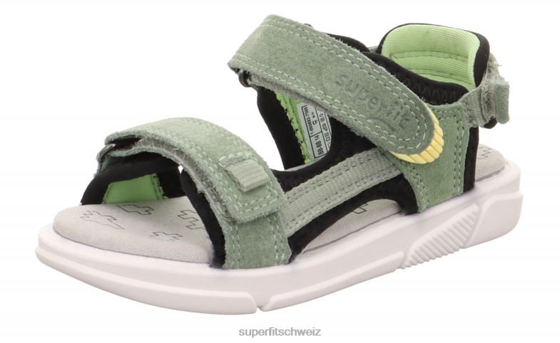 Kleinkinder Sandalen 44B2D676 Superfit Pixie - Sandale mit Klettverschluss hellgrün/schwarz