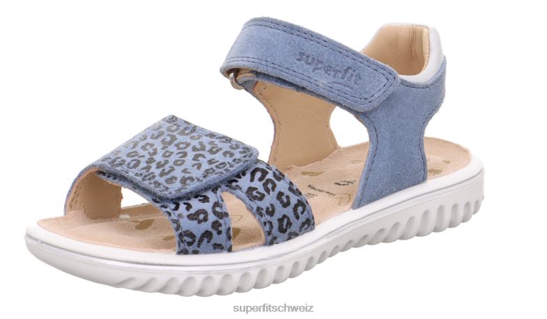 Kleinkinder Sandalen 44B2D678 Superfit sparkle - Sandale mit Klettverschluss Blau