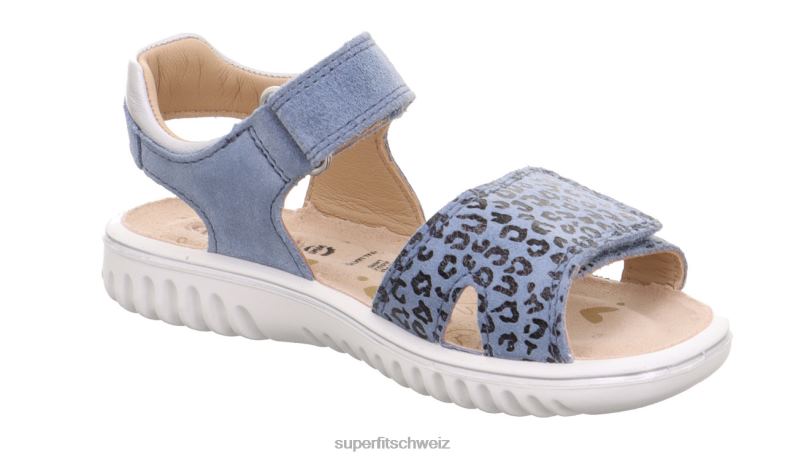 Kleinkinder Sandalen 44B2D678 Superfit sparkle - Sandale mit Klettverschluss Blau