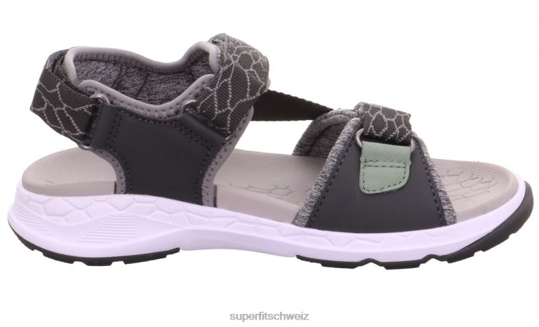 Kleinkinder Sandalen 44B2D679 Superfit Criss Cross - Sandale mit Klettverschluss grau