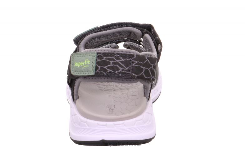 Kleinkinder Sandalen 44B2D679 Superfit Criss Cross - Sandale mit Klettverschluss grau