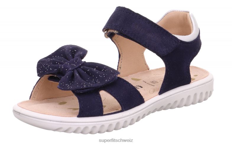 Kleinkinder Sandalen 44B2D683 Superfit sparkle - Sandale mit Klettverschluss Blau