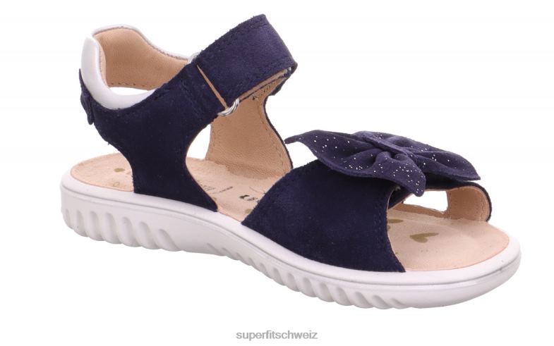 Kleinkinder Sandalen 44B2D683 Superfit sparkle - Sandale mit Klettverschluss Blau