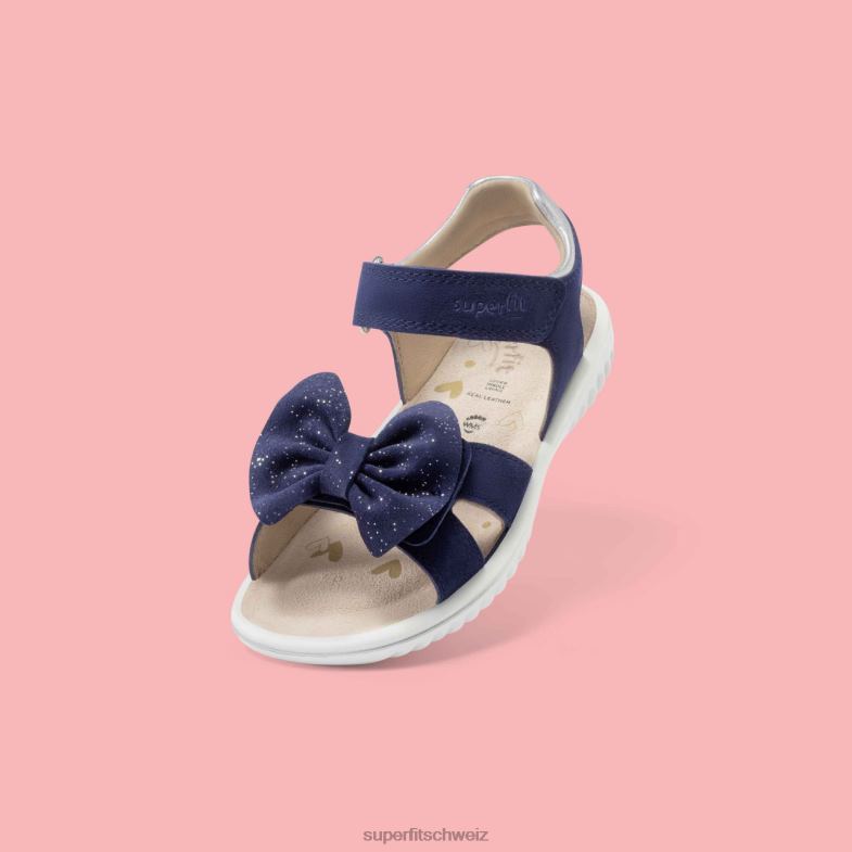Kleinkinder Sandalen 44B2D683 Superfit sparkle - Sandale mit Klettverschluss Blau