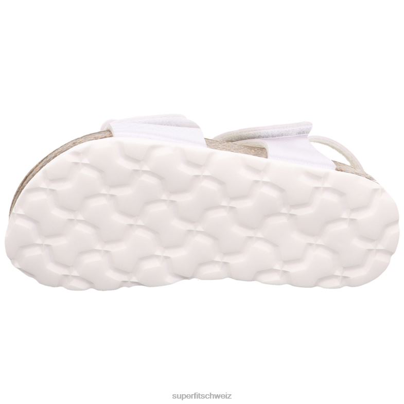 Kleinkinder Sandalen 44B2D685 Superfit fussbettpantoffel - Sandale mit Klettverschluss Weiss
