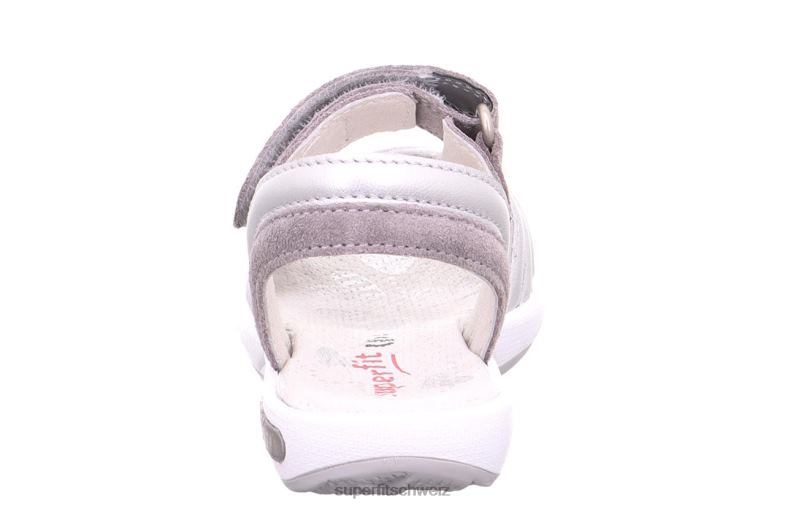 Kleinkinder Sandalen 44B2D689 Superfit Emily – Sandale mit Klettverschluss silber/hellgrau