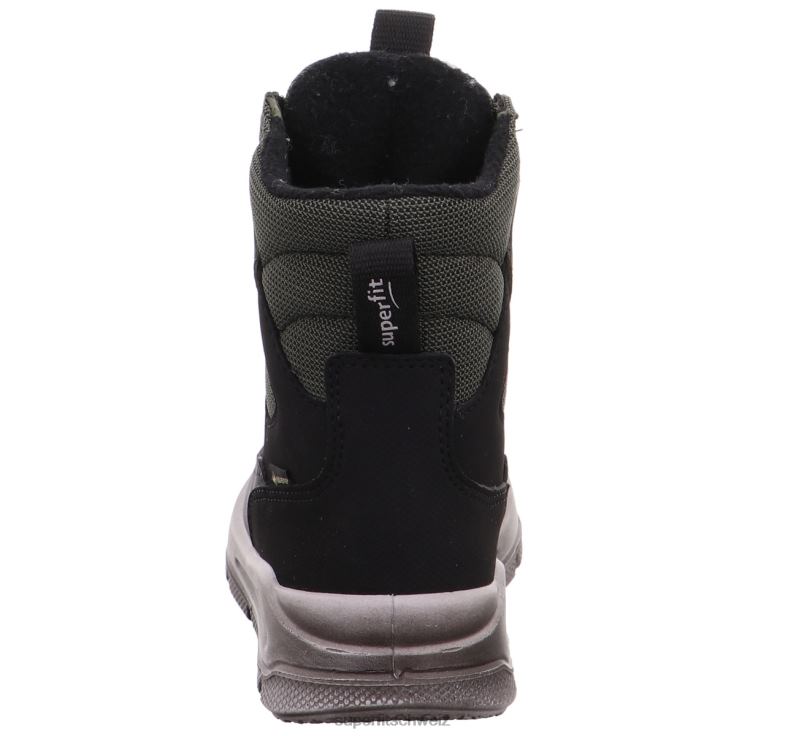 Kleinkinder Stiefel 44B2D691 Superfit Mars - Stiefel mit Boa-Fit-System Schwarz Grün