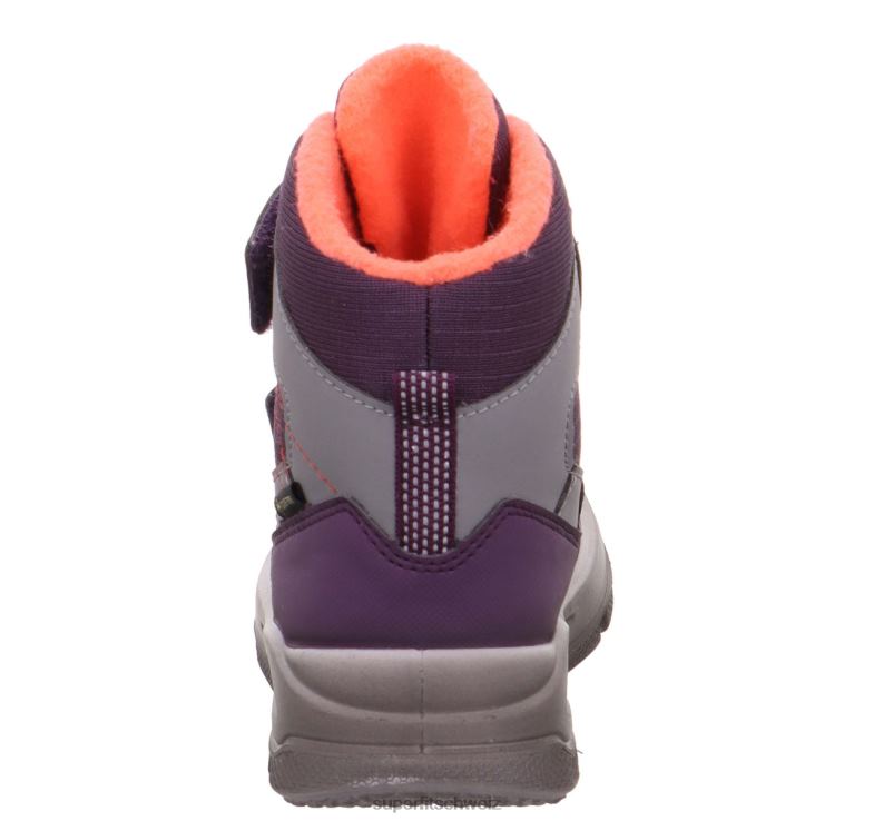 Kleinkinder Stiefel 44B2D693 Superfit Mars - Stiefel mit Klettverschluss lila/orange